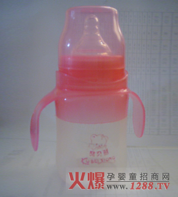 酷貝熊寬口硅膠手柄奶瓶