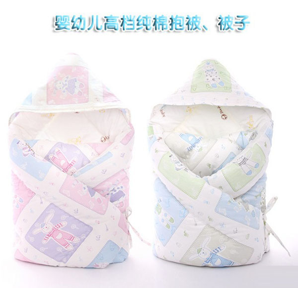 堡嬰寶粉紅yinge夾棉抱被