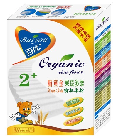 腦黃金果蔬多維有機(jī)米粉2段