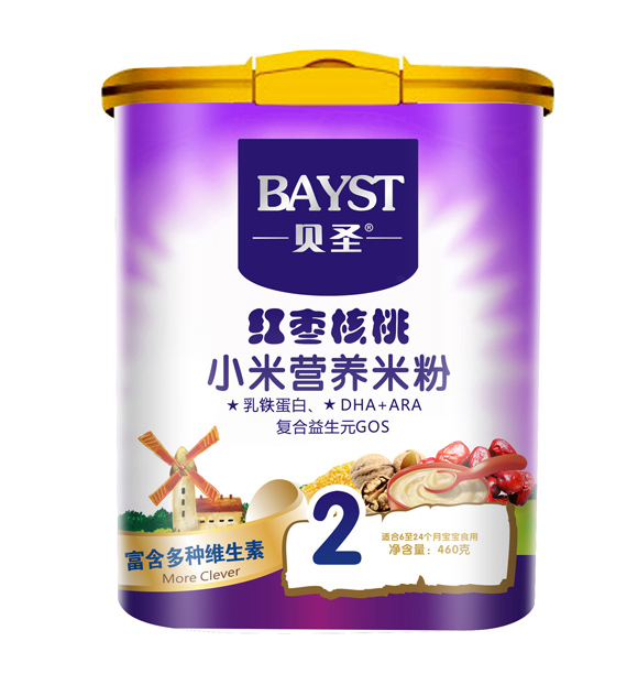 貝圣紅棗核桃小米米粉米粉2段