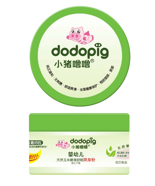 小豬嚕嚕yingye天然玉米嫩滑舒眠爽身粉140g