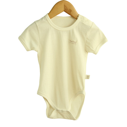 素棉寶貝本色yinge肩扣三角爬服