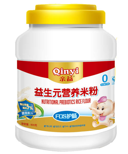 親益桶裝益生元FOS護腸營養(yǎng)米粉0段