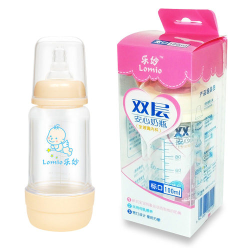樂妙標(biāo)口雙層安心奶瓶