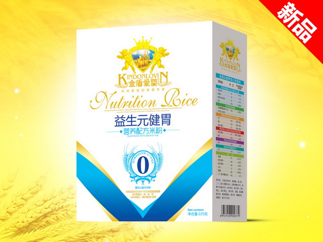 金盾愛(ài)嬰225g米粉盒裝-益生元健胃