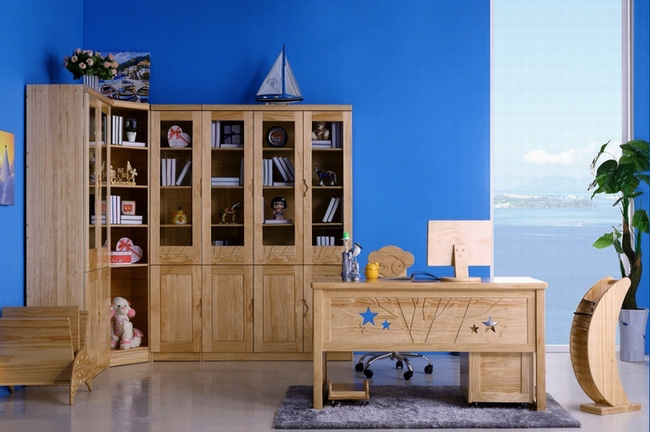 月亮船兒童書房家具