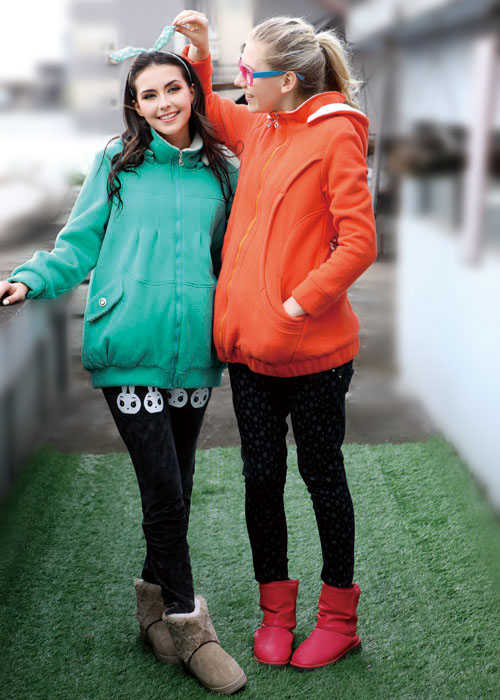 懷泰yunf綠色橘黃色外套