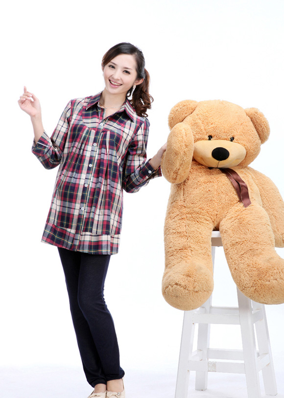 康福祿純棉yunf襯衣紅格子