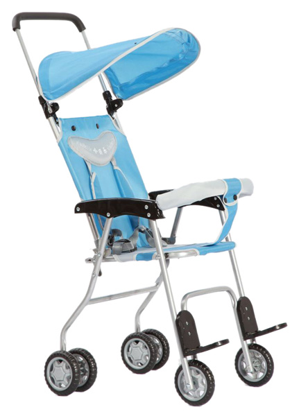 小貝樂簡易型帶傘柄藍色yinge推車A-29