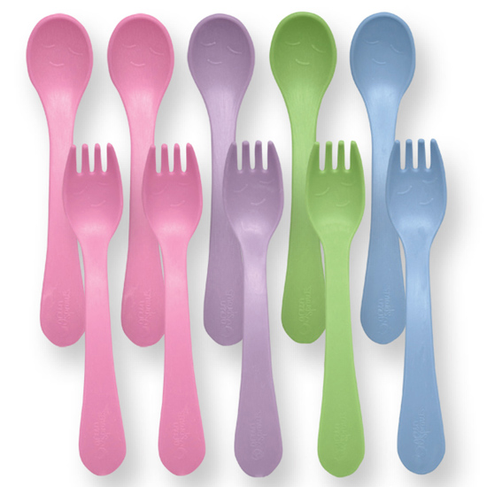 美國(guó)小綠芽玉米淀粉萌芽潔具叉勺套裝