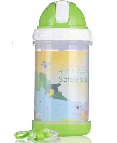 皇嬰防漏隔熱雙層水壺250ml綠色