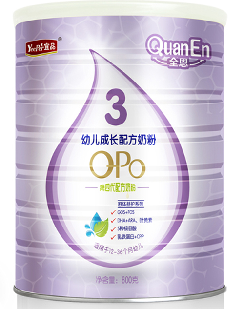 宜品·全恩youe成長(zhǎng)配方奶粉3段聽裝