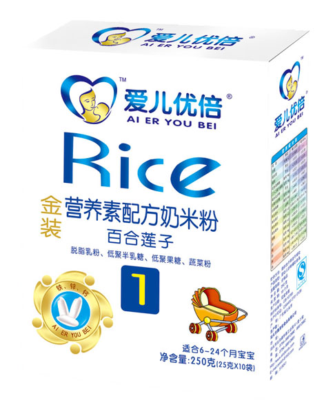 愛兒優(yōu)倍金裝百合蓮子營養(yǎng)素配方奶米粉盒裝