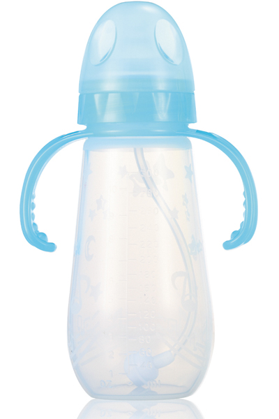 媽媽易240毫升全自動雙柄寬口硅膠奶瓶(pp包裝)綠色