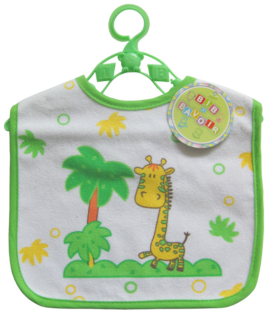 潤羽康印花圍兜綠色