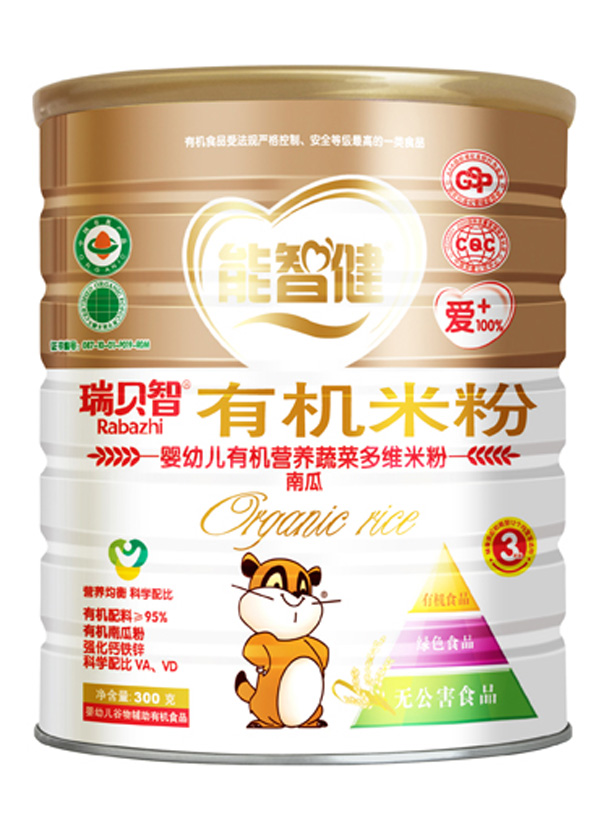 能智健300克yingye有機營養(yǎng)南瓜米粉(3段)