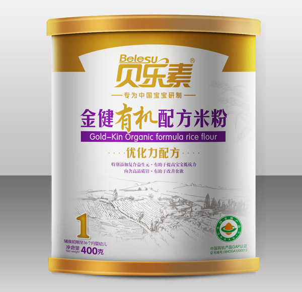 貝樂(lè)素金健有機(jī)米粉1段