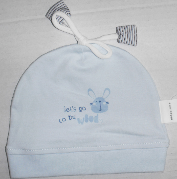 娃愛(ài)的蓓蓓藍(lán)色寶寶帽