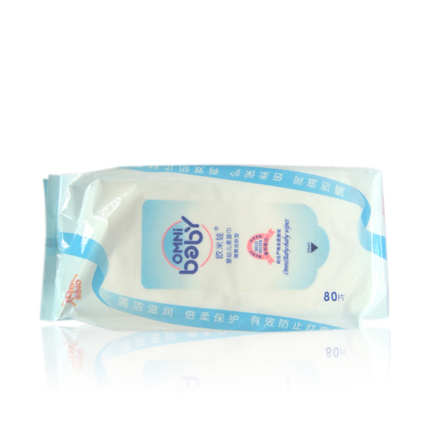 歐米娃清爽潔膚型yingye柔濕巾80片