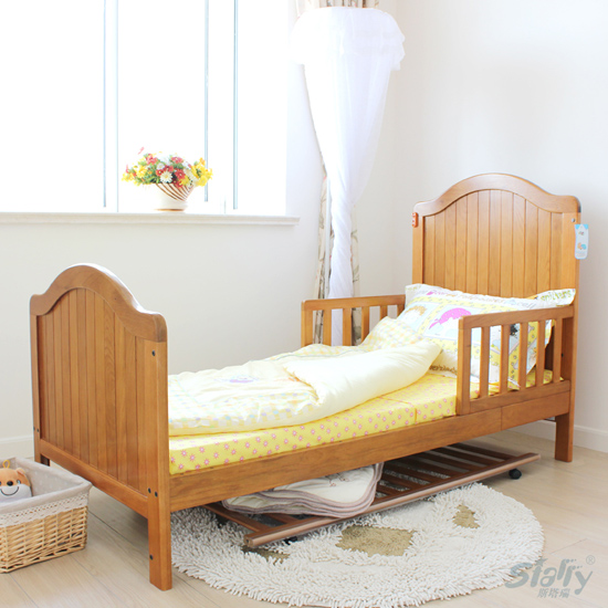 森尼橡木yinge床棕色