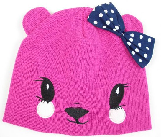 幼之戀花臉小貓youe帽紫色