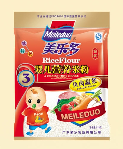 美多樂袋裝魚肉蔬菜yinge營養(yǎng)米粉3段