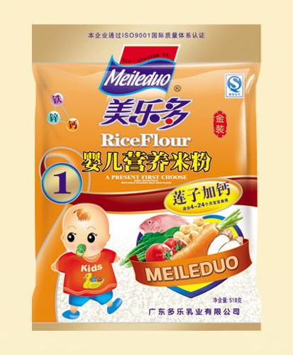 美多樂袋裝蓮子加鈣yinge營養(yǎng)米粉1段