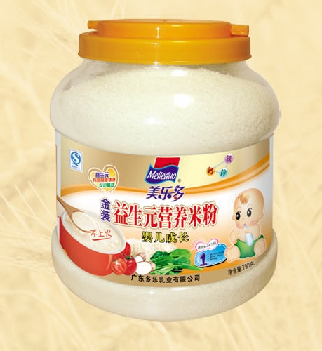 美多樂罐裝yinge成長益生元營養(yǎng)米粉1段