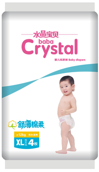 水晶寶貝舒薄棉柔yinge紙尿褲XL4