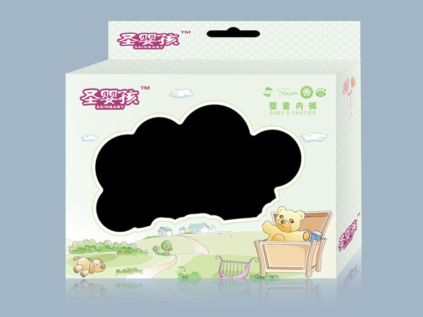 圣嬰孩女童印花三角花邊內(nèi)褲