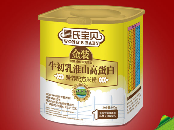 皇氏寶貝金裝500g牛初乳淮山高蛋白營養(yǎng)配方米粉1段