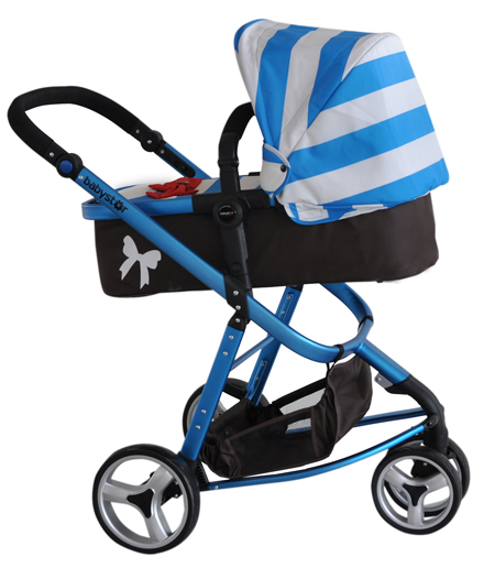 貝之星yinge推車T5000藍(lán)色帶條紋