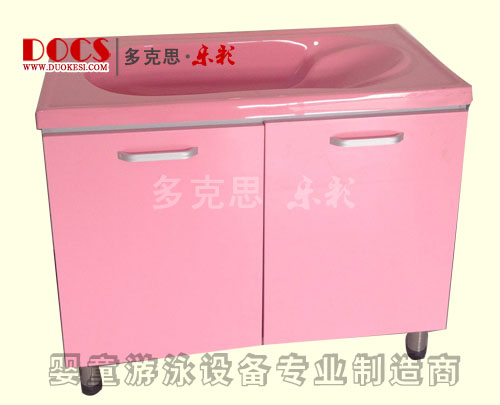 多克思樂(lè)彩單層洗澡盆柜體紅色