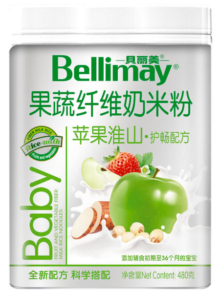 貝麗美蘋(píng)果淮山果蔬纖維奶米粉