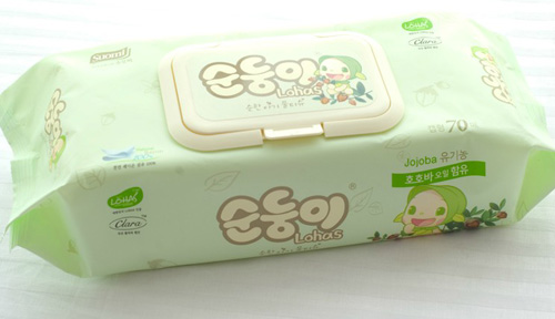 韓國(guó)進(jìn)口yinge濕巾頂級(jí)蓋裝70片