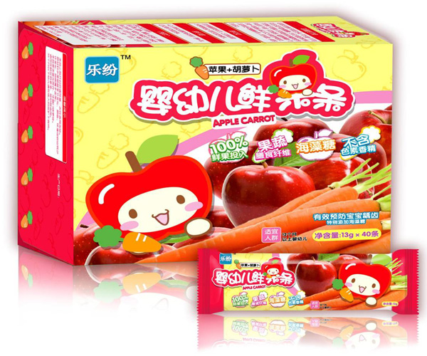 樂紛yingye鮮果條蘋果胡蘿卜味