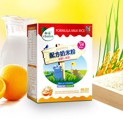 初朵盒裝胡蘿卜蔬菜奶米粉