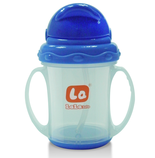 樂樂寶貝帶炳吸管yinge學(xué)飲杯