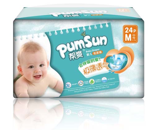 幫爽極薄透氣yinge紙尿褲M碼