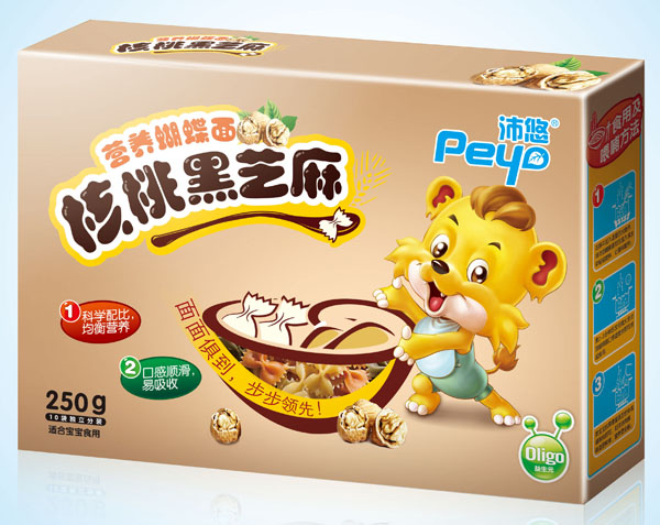 沛悠核桃黑芝麻營養(yǎng)蝴蝶面250g