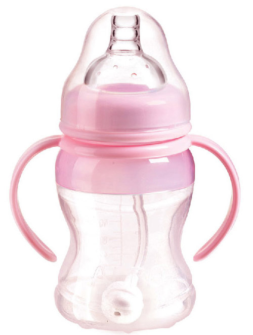 愛(ài)樂(lè)寶硅膠自動(dòng)奶瓶180ml粉色