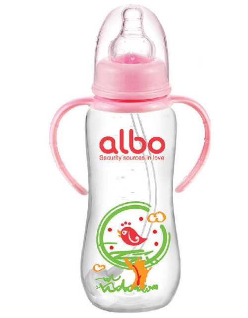 愛樂寶標(biāo)口PP自動奶瓶270ml粉色