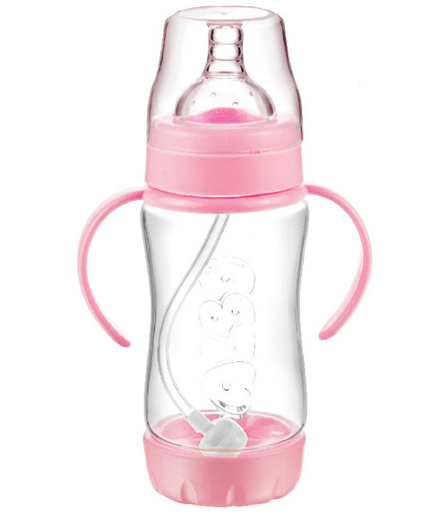 愛(ài)樂(lè)寶PP防吐自動(dòng)奶瓶240ml粉色