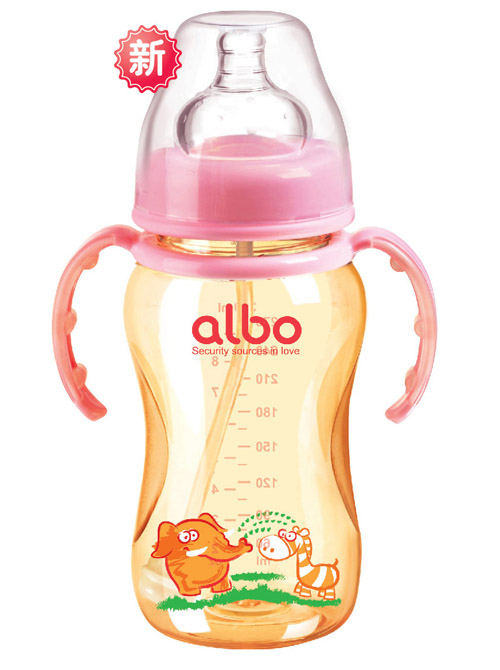 愛(ài)樂(lè)寶PPSU寬口自動(dòng)奶瓶粉色300ml