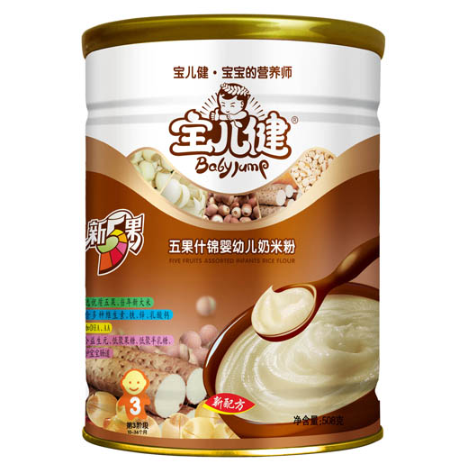 寶兒健新五果什錦yingye奶米粉3段