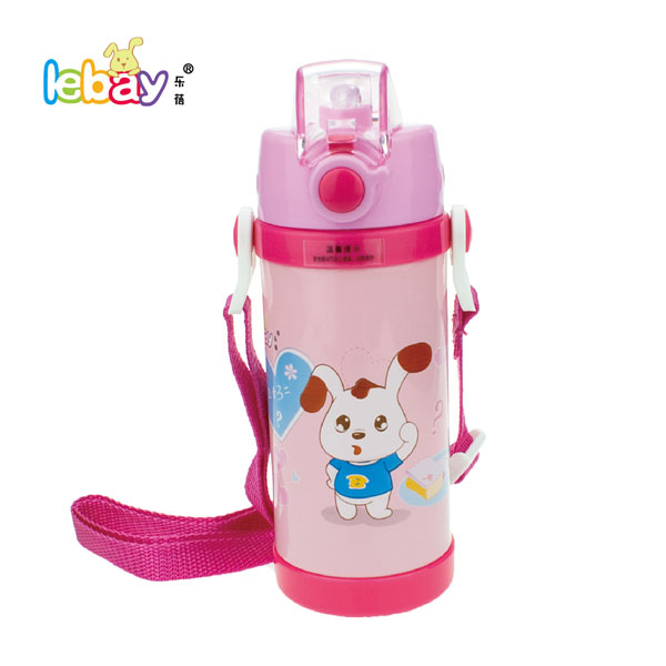 樂(lè)蓓紅色標(biāo)口可愛環(huán)保保溫杯