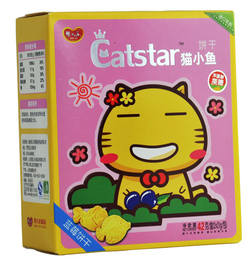 yinge樂貓小魚藍(lán)莓餅干