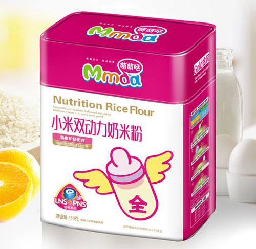 萌萌噠450克方鐵聽(tīng)葛根護(hù)暢小米奶米粉