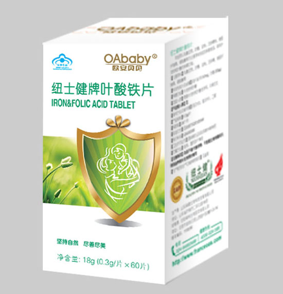 歐安貝貝紐士健片牌葉酸鐵片(yunf)