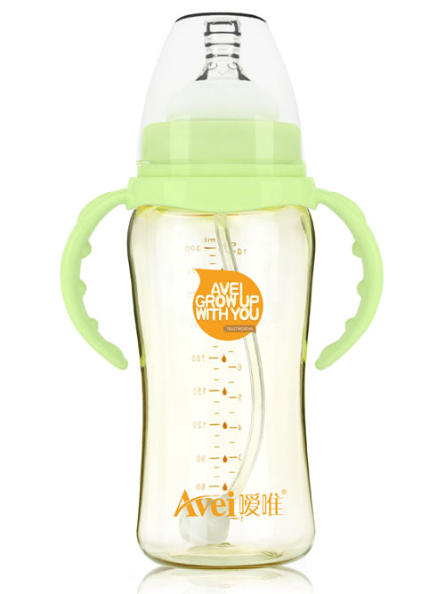 噯唯寬口徑帶柄自動(dòng)PPSU奶瓶(300ml)
